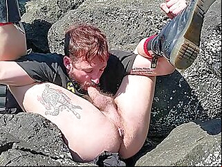 Rock Beach Public Selfsuck - Teaser Video big cock amateur